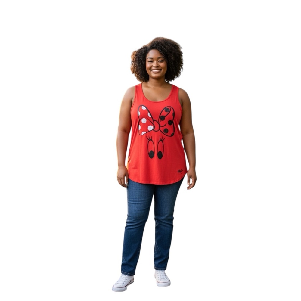Disney Parks Red Minnie Mouse Tunic Tank Top size XL